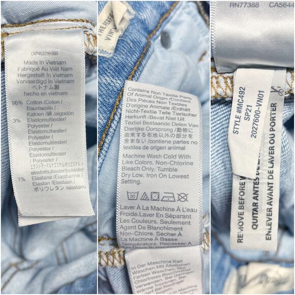 MADEWELL The Perfect Vintage Jean in Coffey Wash: Worn-In Edition Size 28 - Picture 8 of 9